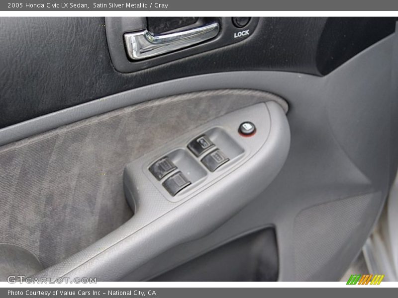 Satin Silver Metallic / Gray 2005 Honda Civic LX Sedan