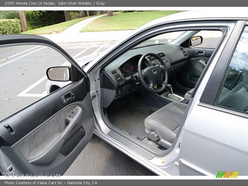 Satin Silver Metallic / Gray 2005 Honda Civic LX Sedan