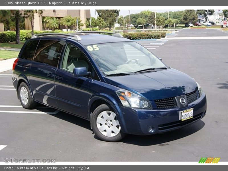 Majestic Blue Metallic / Beige 2005 Nissan Quest 3.5 S