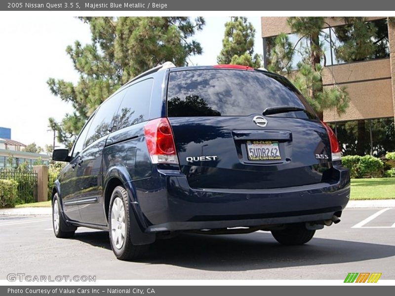 Majestic Blue Metallic / Beige 2005 Nissan Quest 3.5 S