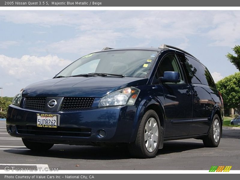 Majestic Blue Metallic / Beige 2005 Nissan Quest 3.5 S