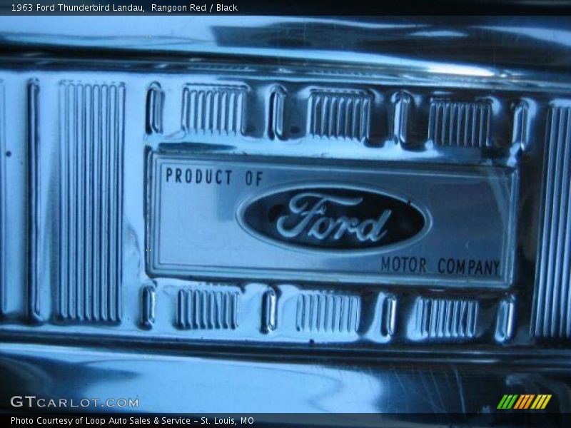 Rangoon Red / Black 1963 Ford Thunderbird Landau