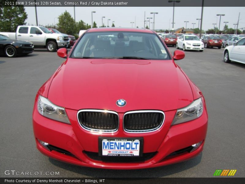 Crimson Red / Gray Dakota Leather 2011 BMW 3 Series 328i Sedan