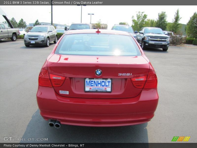 Crimson Red / Gray Dakota Leather 2011 BMW 3 Series 328i Sedan