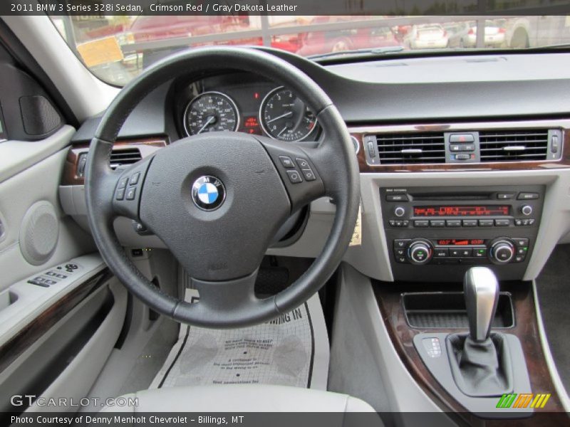 Crimson Red / Gray Dakota Leather 2011 BMW 3 Series 328i Sedan