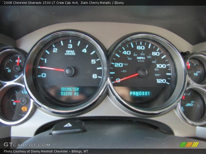 Dark Cherry Metallic / Ebony 2008 Chevrolet Silverado 1500 LT Crew Cab 4x4