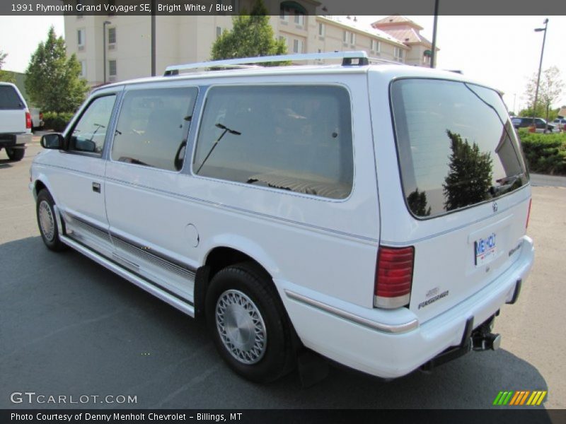 Bright White / Blue 1991 Plymouth Grand Voyager SE