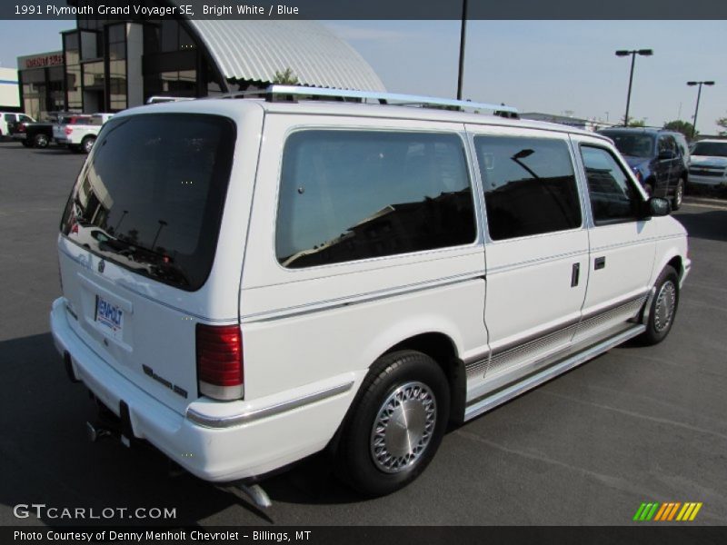Bright White / Blue 1991 Plymouth Grand Voyager SE