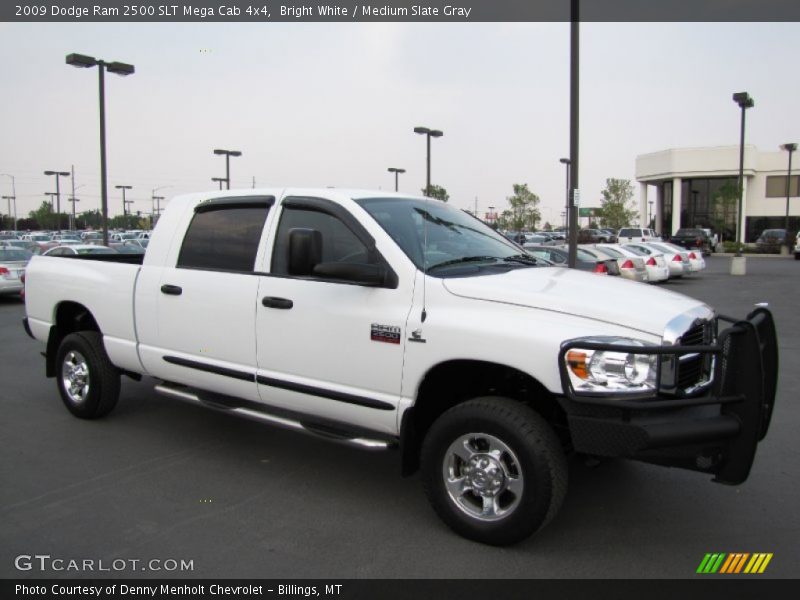 Bright White / Medium Slate Gray 2009 Dodge Ram 2500 SLT Mega Cab 4x4