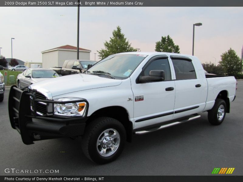Bright White / Medium Slate Gray 2009 Dodge Ram 2500 SLT Mega Cab 4x4