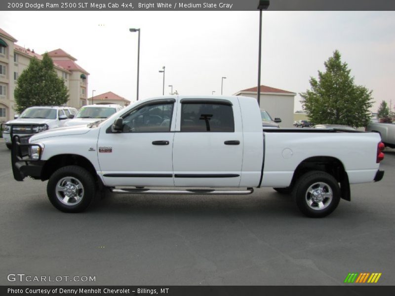 Bright White / Medium Slate Gray 2009 Dodge Ram 2500 SLT Mega Cab 4x4
