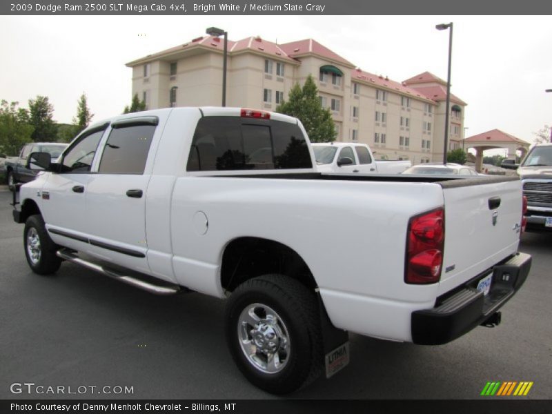 Bright White / Medium Slate Gray 2009 Dodge Ram 2500 SLT Mega Cab 4x4