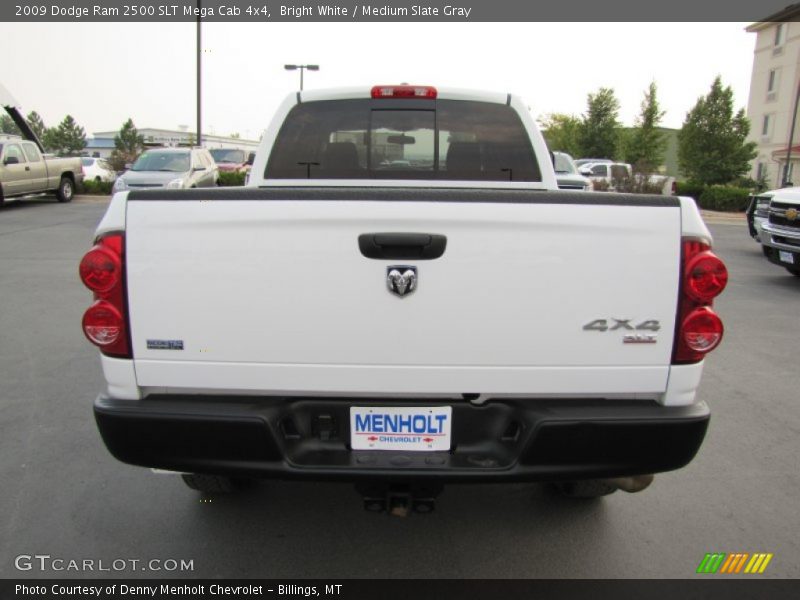 Bright White / Medium Slate Gray 2009 Dodge Ram 2500 SLT Mega Cab 4x4