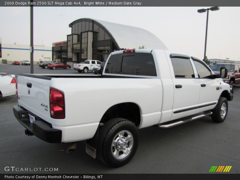 Bright White / Medium Slate Gray 2009 Dodge Ram 2500 SLT Mega Cab 4x4
