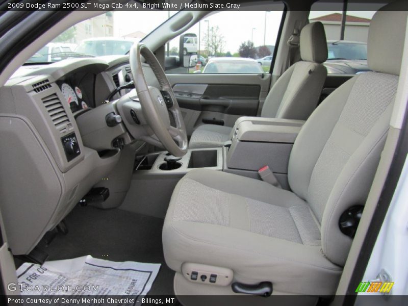 Bright White / Medium Slate Gray 2009 Dodge Ram 2500 SLT Mega Cab 4x4