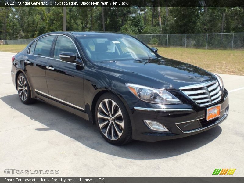 Black Noir Pearl / Jet Black 2012 Hyundai Genesis 5.0 R Spec Sedan