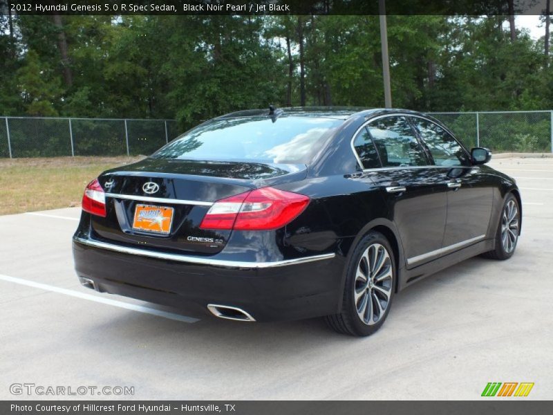 Black Noir Pearl / Jet Black 2012 Hyundai Genesis 5.0 R Spec Sedan