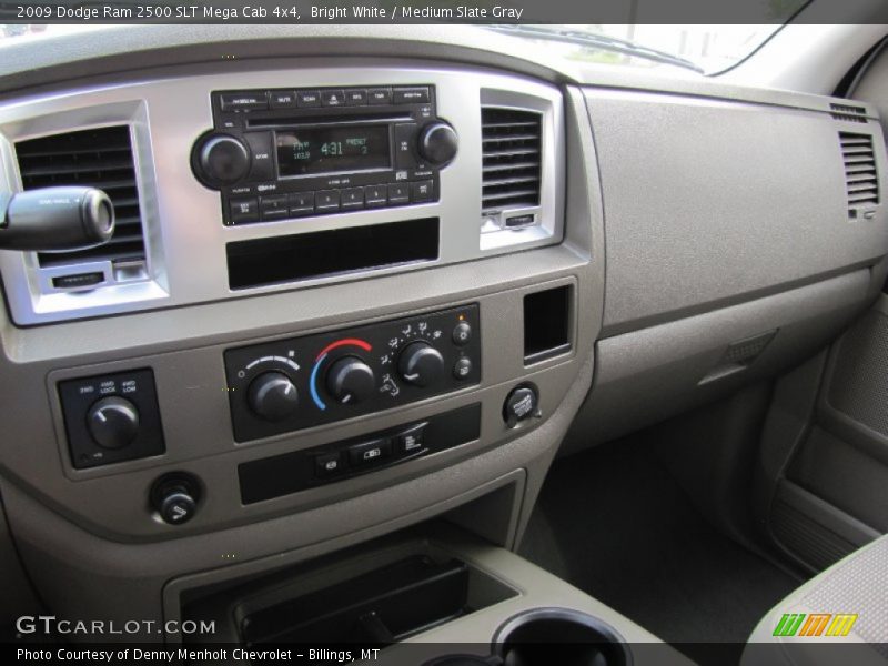 Bright White / Medium Slate Gray 2009 Dodge Ram 2500 SLT Mega Cab 4x4