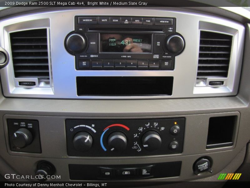 Bright White / Medium Slate Gray 2009 Dodge Ram 2500 SLT Mega Cab 4x4