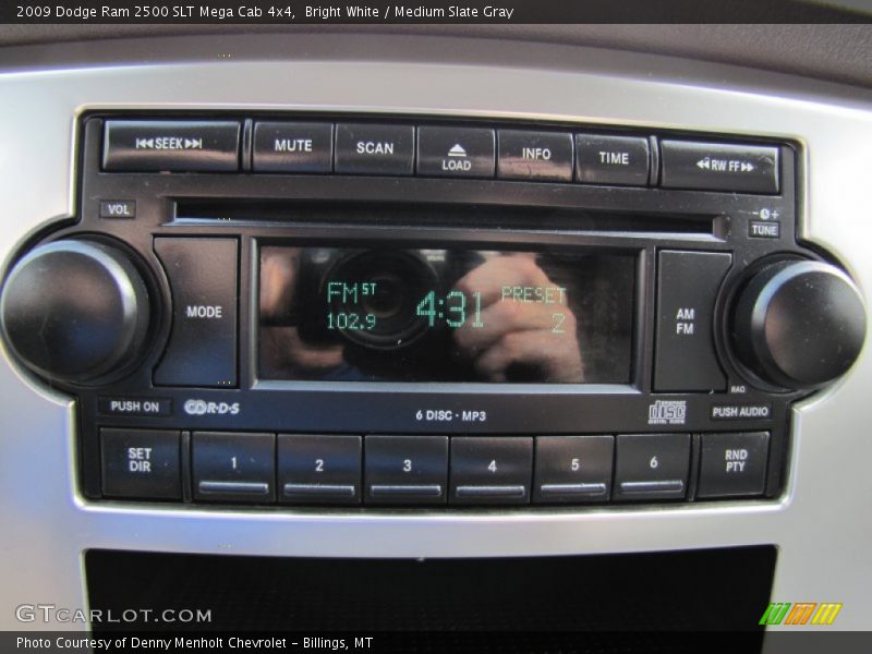 Bright White / Medium Slate Gray 2009 Dodge Ram 2500 SLT Mega Cab 4x4