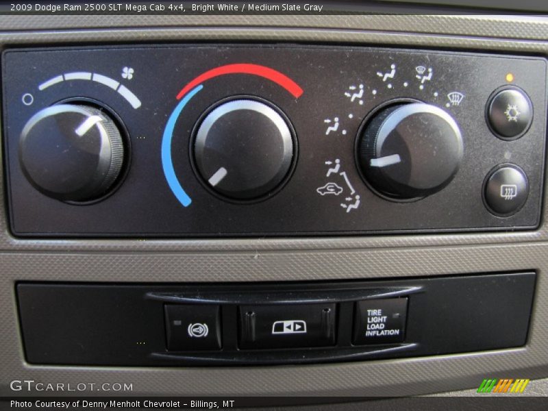 Bright White / Medium Slate Gray 2009 Dodge Ram 2500 SLT Mega Cab 4x4