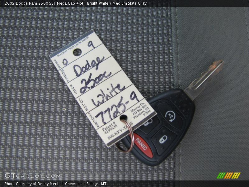 Bright White / Medium Slate Gray 2009 Dodge Ram 2500 SLT Mega Cab 4x4