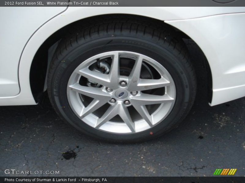 White Platinum Tri-Coat / Charcoal Black 2012 Ford Fusion SEL