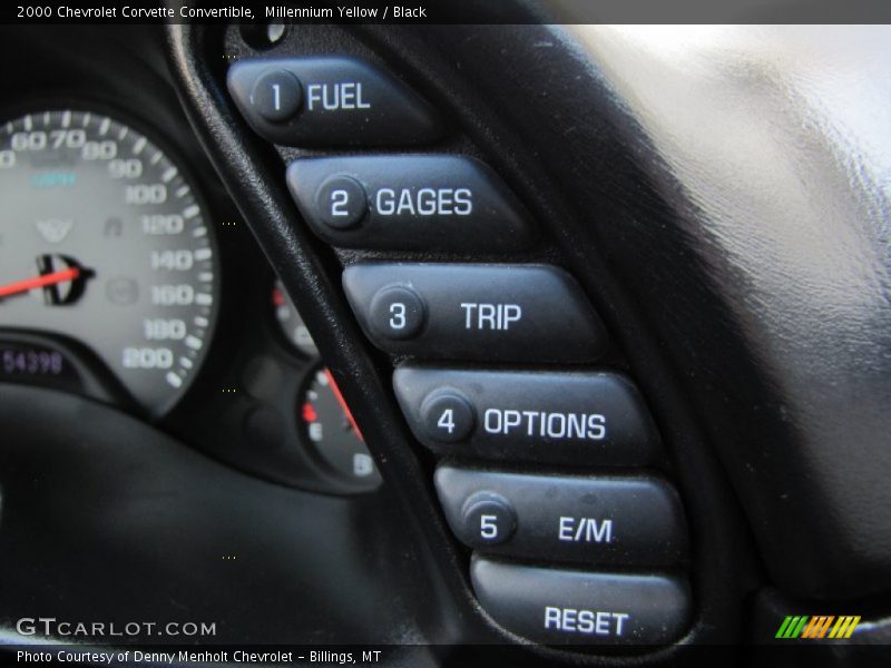 Controls of 2000 Corvette Convertible