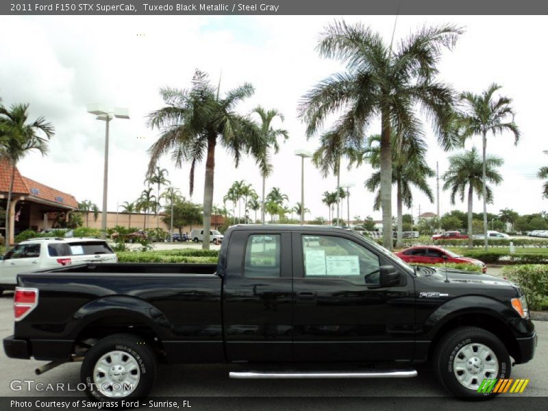 Tuxedo Black Metallic / Steel Gray 2011 Ford F150 STX SuperCab