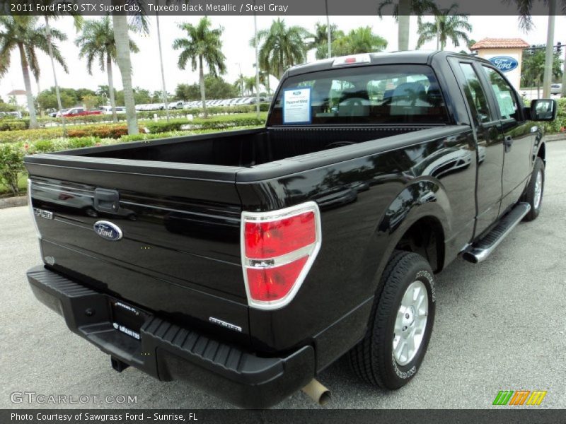Tuxedo Black Metallic / Steel Gray 2011 Ford F150 STX SuperCab