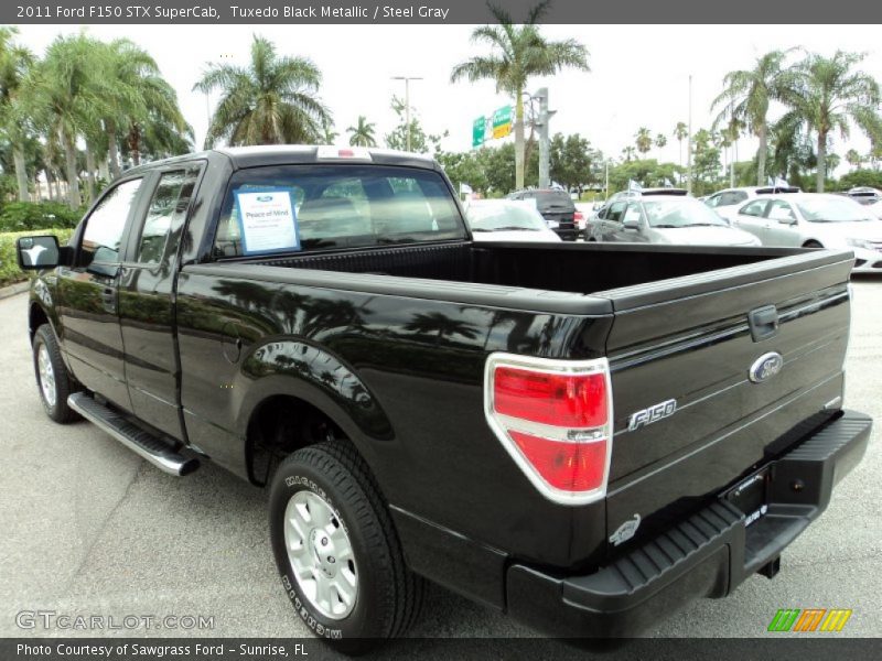 Tuxedo Black Metallic / Steel Gray 2011 Ford F150 STX SuperCab