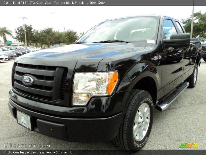 Tuxedo Black Metallic / Steel Gray 2011 Ford F150 STX SuperCab