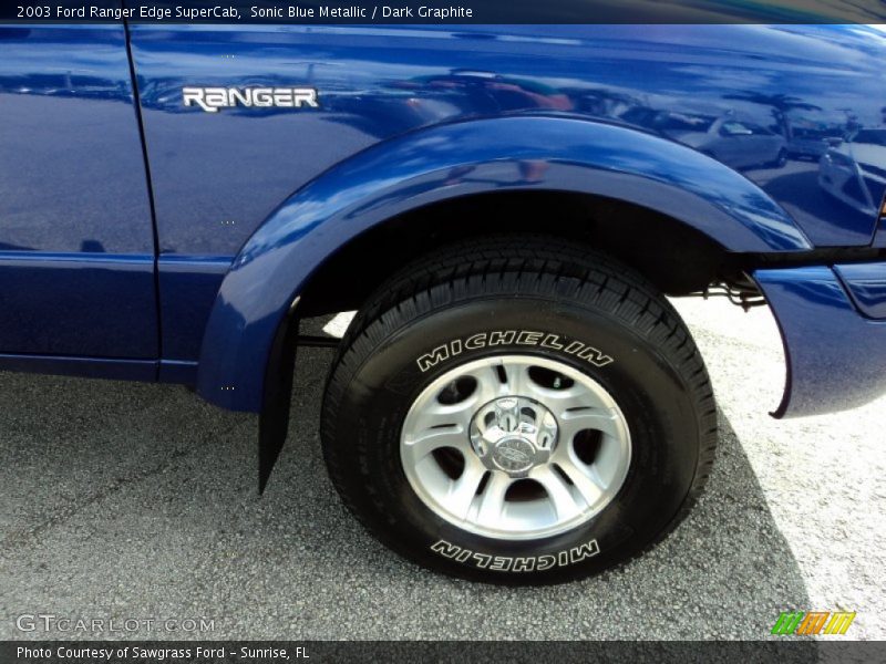 Sonic Blue Metallic / Dark Graphite 2003 Ford Ranger Edge SuperCab