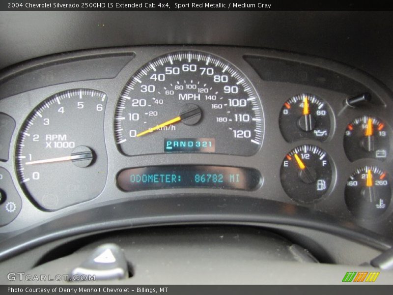 Sport Red Metallic / Medium Gray 2004 Chevrolet Silverado 2500HD LS Extended Cab 4x4