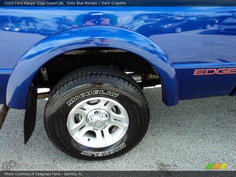 Sonic Blue Metallic / Dark Graphite 2003 Ford Ranger Edge SuperCab