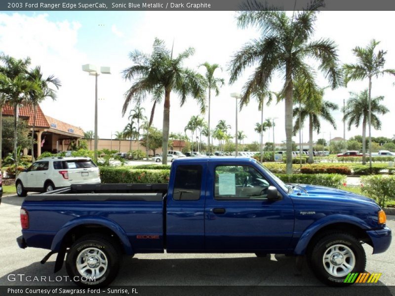 Sonic Blue Metallic / Dark Graphite 2003 Ford Ranger Edge SuperCab