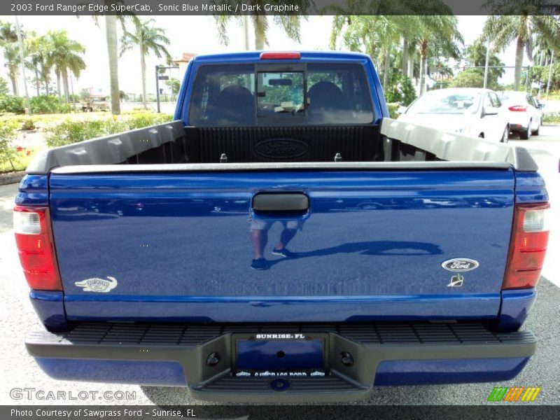 Sonic Blue Metallic / Dark Graphite 2003 Ford Ranger Edge SuperCab