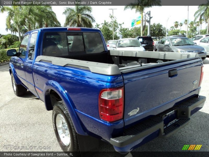 Sonic Blue Metallic / Dark Graphite 2003 Ford Ranger Edge SuperCab