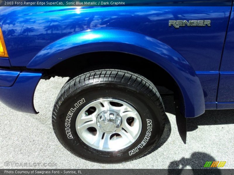 Sonic Blue Metallic / Dark Graphite 2003 Ford Ranger Edge SuperCab