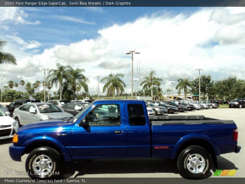 Sonic Blue Metallic / Dark Graphite 2003 Ford Ranger Edge SuperCab