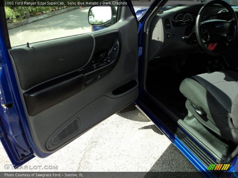 Sonic Blue Metallic / Dark Graphite 2003 Ford Ranger Edge SuperCab