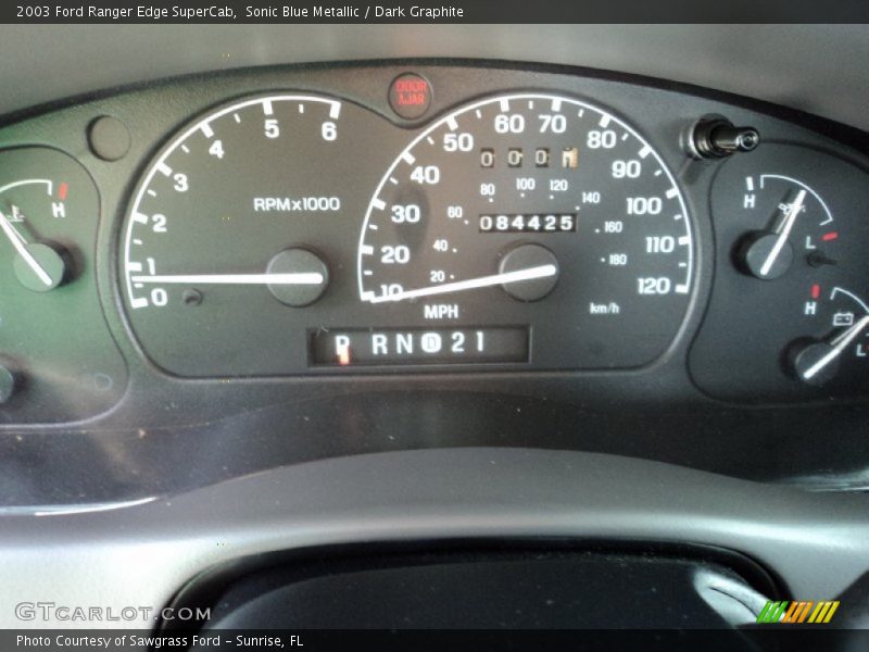Sonic Blue Metallic / Dark Graphite 2003 Ford Ranger Edge SuperCab