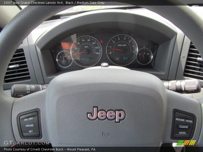 Black / Medium Slate Gray 2007 Jeep Grand Cherokee Laredo 4x4