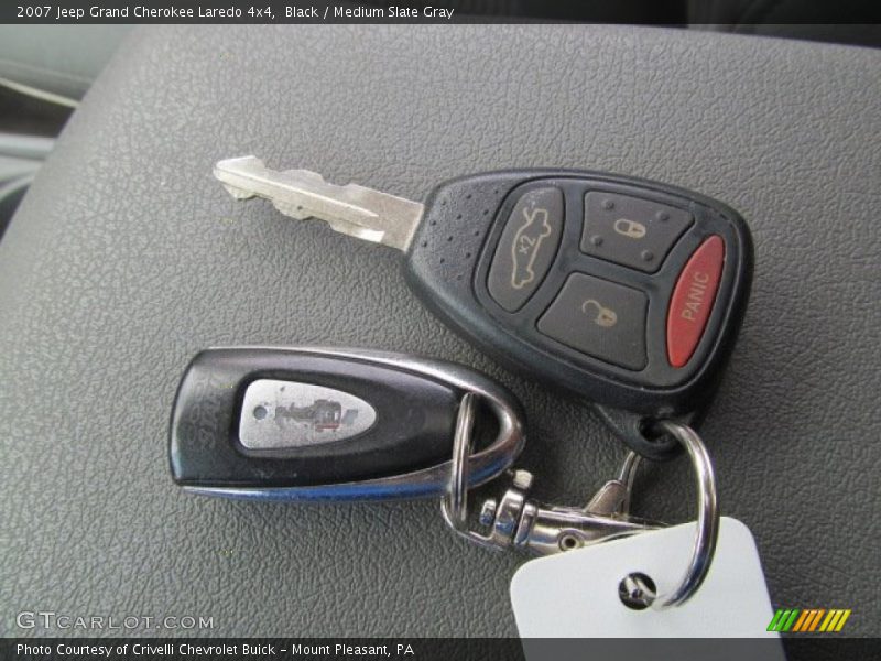 Black / Medium Slate Gray 2007 Jeep Grand Cherokee Laredo 4x4