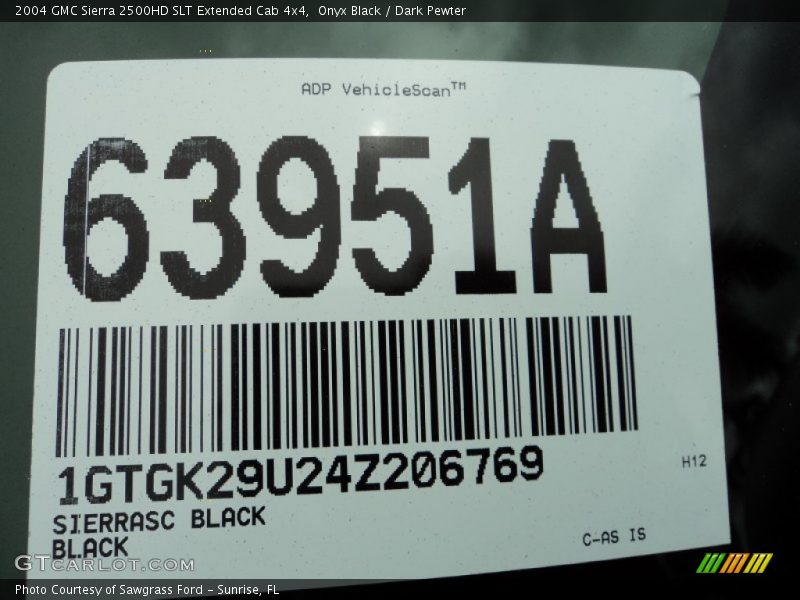 Onyx Black / Dark Pewter 2004 GMC Sierra 2500HD SLT Extended Cab 4x4