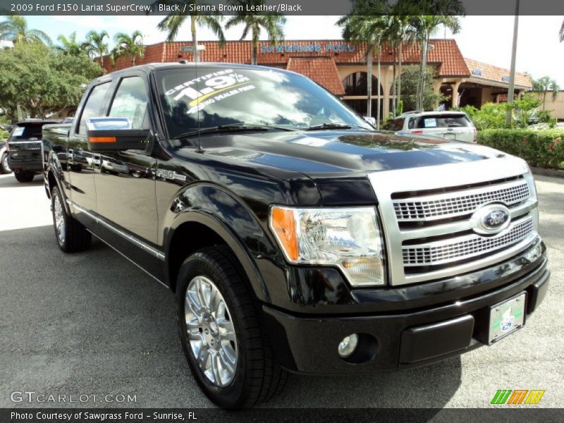 Black / Sienna Brown Leather/Black 2009 Ford F150 Lariat SuperCrew