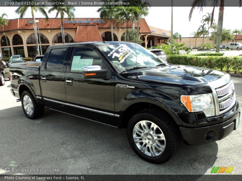 Black / Sienna Brown Leather/Black 2009 Ford F150 Lariat SuperCrew