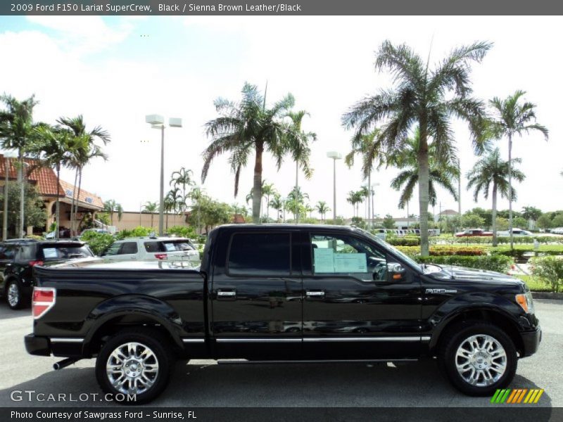 Black / Sienna Brown Leather/Black 2009 Ford F150 Lariat SuperCrew