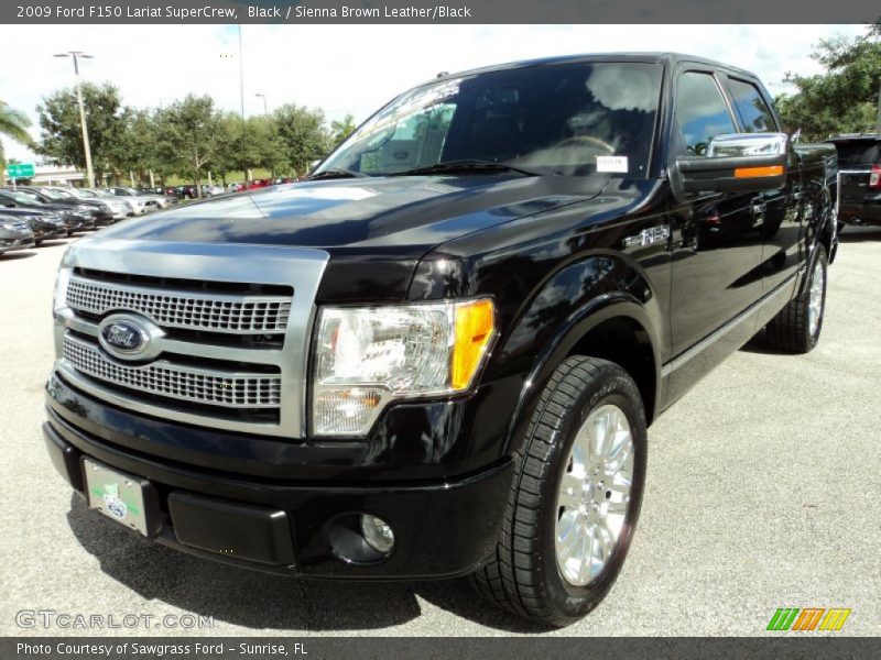 Black / Sienna Brown Leather/Black 2009 Ford F150 Lariat SuperCrew