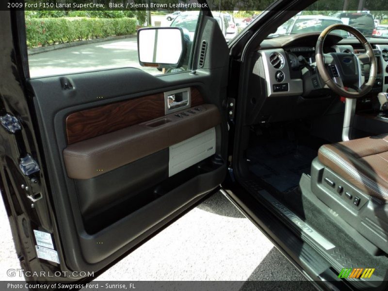 Black / Sienna Brown Leather/Black 2009 Ford F150 Lariat SuperCrew